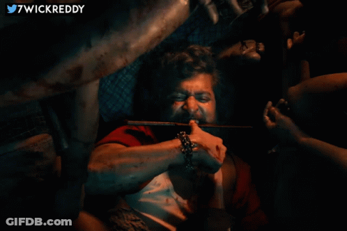 Man With Knife In Mouth 7Wickreddy GIF