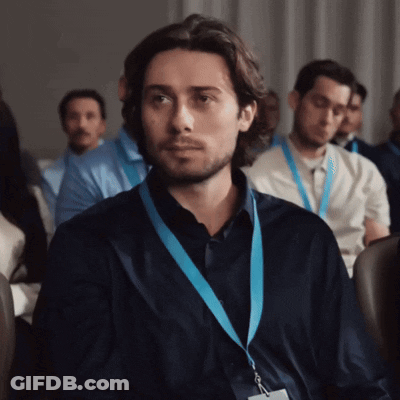 Man With Lanyard And Name Tag GIF