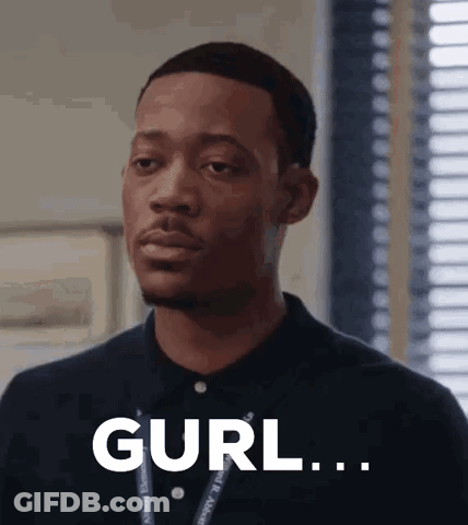 Man With Lanyard Saying Gurl GIF