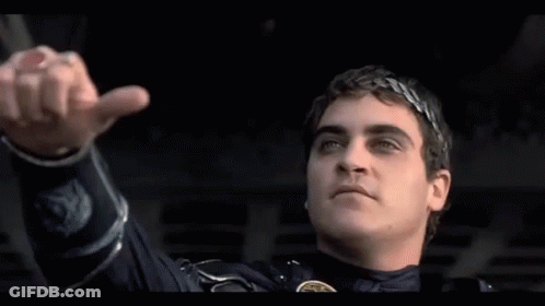 Man With Laurel Wreath Holding Sword GIF