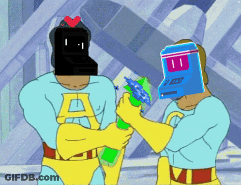 Man With Letter A On Chest Holding Gun GIF