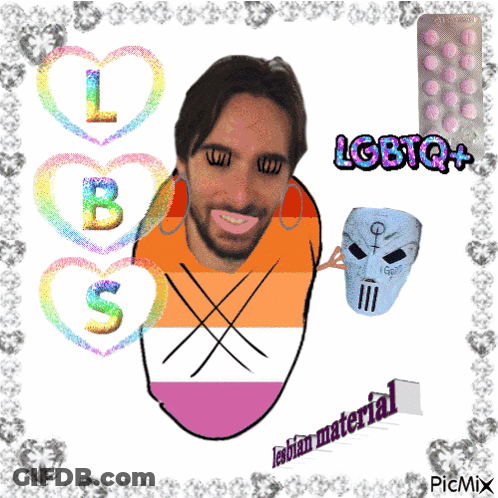 Man With LGBTQ Text GIF