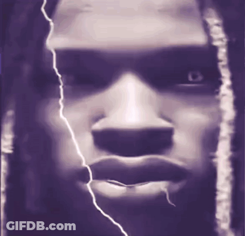 Man With Lightning Bolt Coming Out Of Face GIF