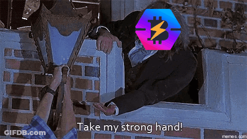 Man With Lightning Bolt Head Held Up GIF