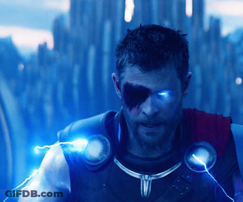 Man With Lightning Bolts From Eyes GIF