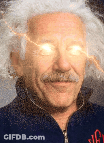 Man With Lightning Bolts From Eyes GIF