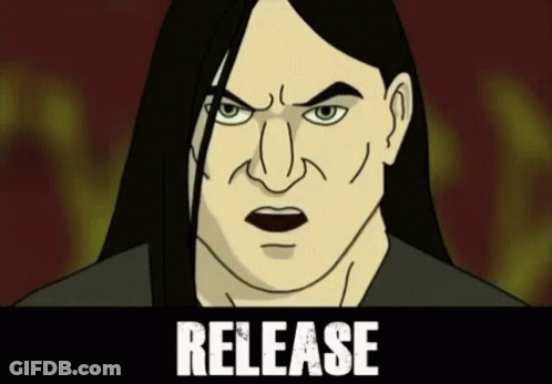 Man With Long Black Hair Saying Release GIF