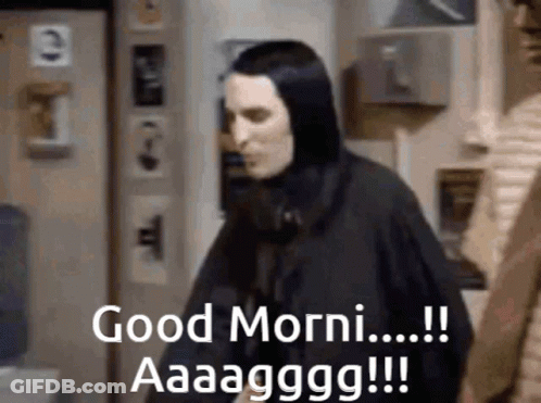 Man With Long Black Hair Says Good Morni Aaaaggg GIF