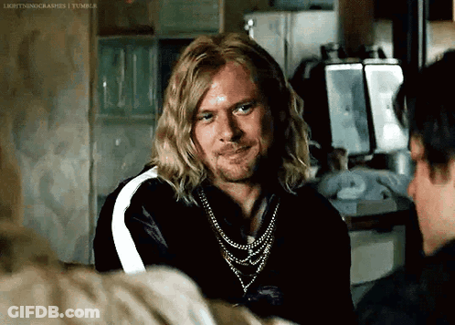 Man With Long Blonde Hair And Beard Smiling GIF