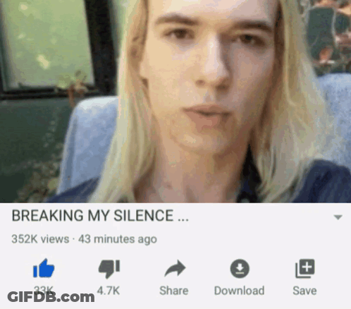 Man With Long Blonde Hair Breaking My Silence GIF