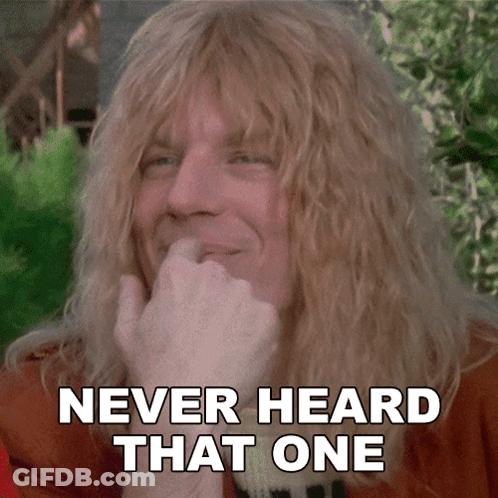 Man With Long Blonde Hair Smiling Never Heard That One GIF