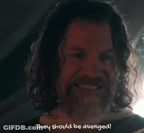Man With Long Curly Hair And Beard Says Its Gonna Be Me That Does The Avenging GIF