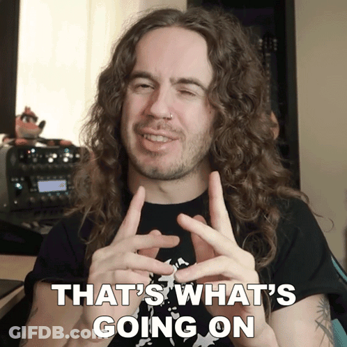 Man With Long Curly Hair Saying Whats Going On GIF