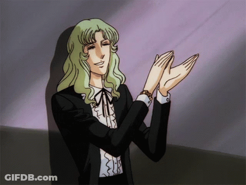Man With Long Green Hair Clapping Wearing Watch GIF