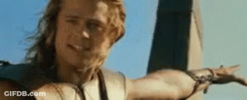 Man With Long Hair And Beard By Pyramid GIF