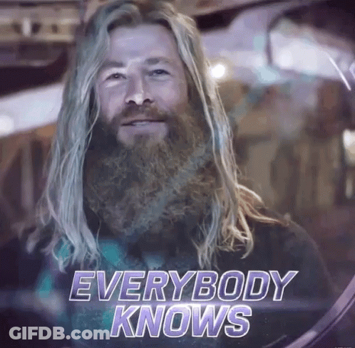 Man With Long Hair And Beard Everybody Knows GIF