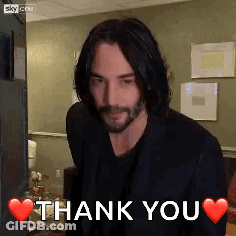 Man With Long Hair And Beard Giving Thanks GIF