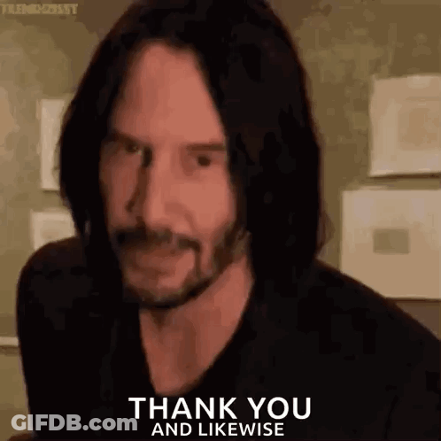 Man With Long Hair And Beard Giving Thanks GIF