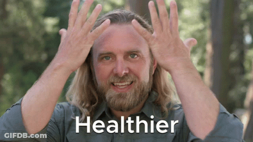 Man With Long Hair And Beard Hands On Head Healthier GIF