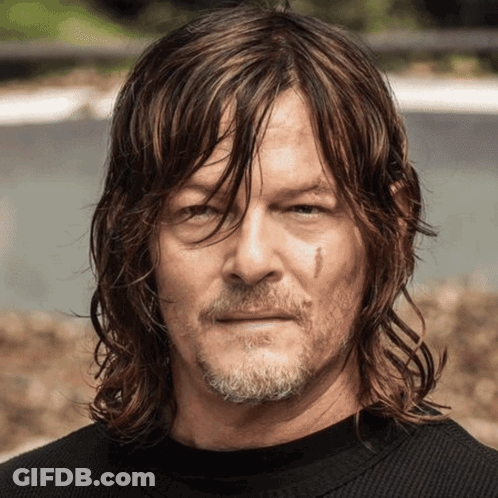 Man With Long Hair And Beard In Black Sweater GIF