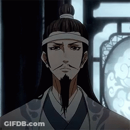 Man With Long Hair And Beard In Front Of Mirror GIF