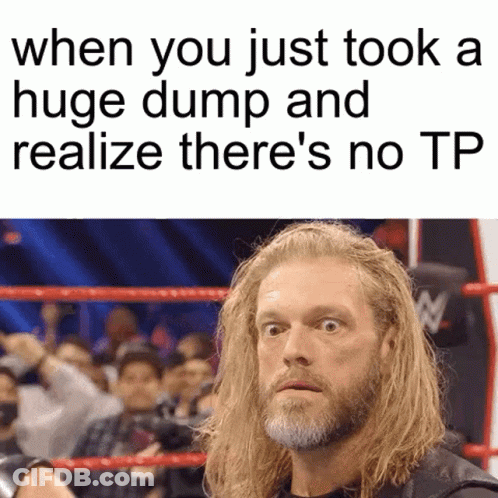 Man With Long Hair And Beard In Wrestling Ring GIF