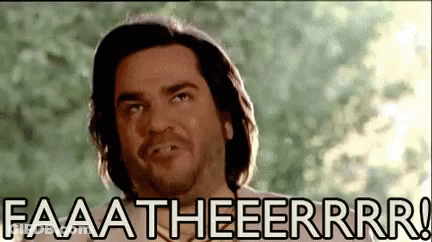 Man With Long Hair And Beard Making Funny Face GIF