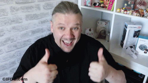 Man With Long Hair And Beard Making Funny Face GIF
