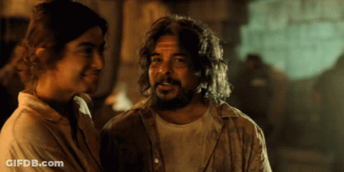 Man With Long Hair And Beard Next To Another Man GIF