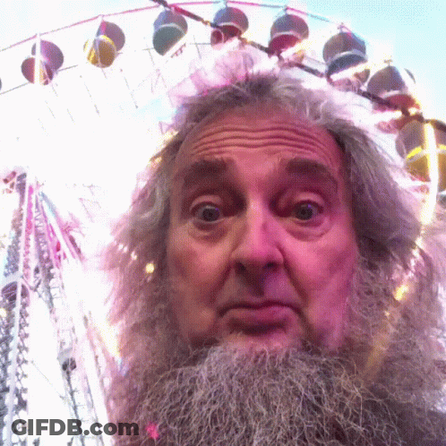 Man With Long Hair And Beard GIF