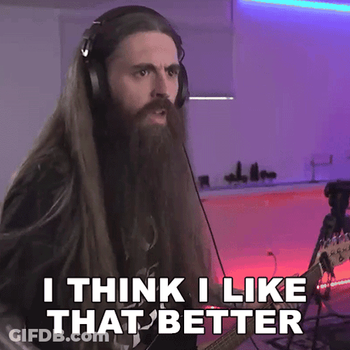 Man With Long Hair And Beard Playing Guitar GIF