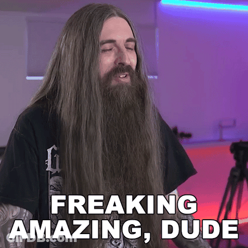 Man With Long Hair And Beard Saying Freaking Amazing Dude GIF