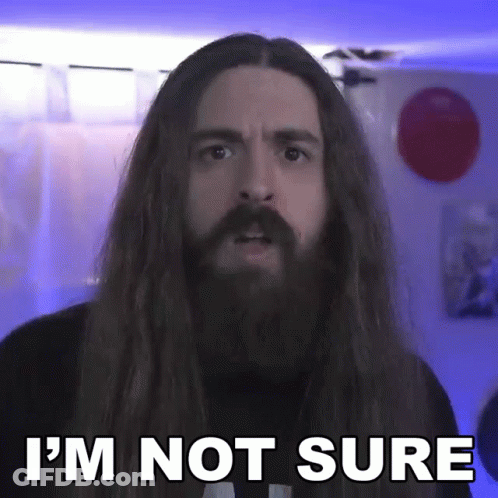 Man With Long Hair And Beard Saying I'm Not Sure GIF