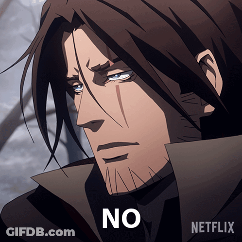 Man With Long Hair And Beard Saying No GIF