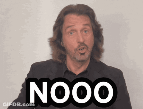 Man With Long Hair And Beard Saying Nooo GIF