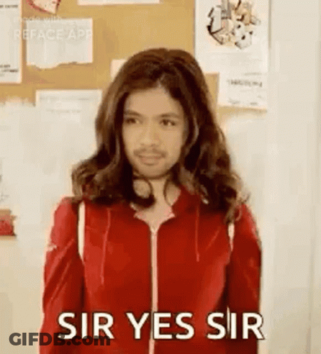 Man With Long Hair And Beard Saying Sir Yes Sir GIF