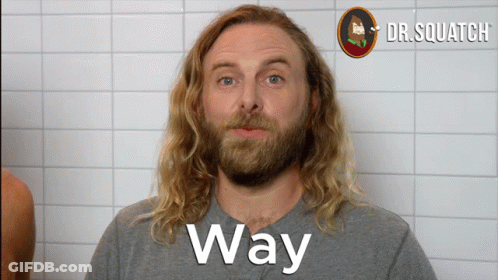 Man With Long Hair And Beard Saying Way GIF