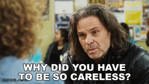 Man With Long Hair And Beard Saying Why Did You Have To Be So Careless GIF