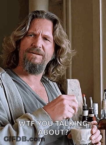 Man With Long Hair And Beard Saying Wtf GIF