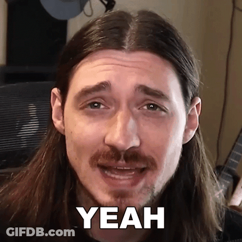 Man With Long Hair And Beard Saying Yeah GIF