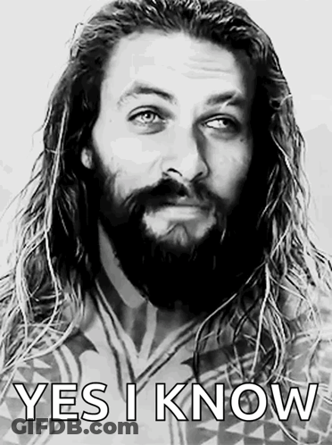 Man With Long Hair And Beard Saying Yes I Know GIF