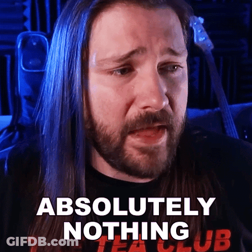 Man With Long Hair And Beard Says Absolutely Nothing Tea Club GIF