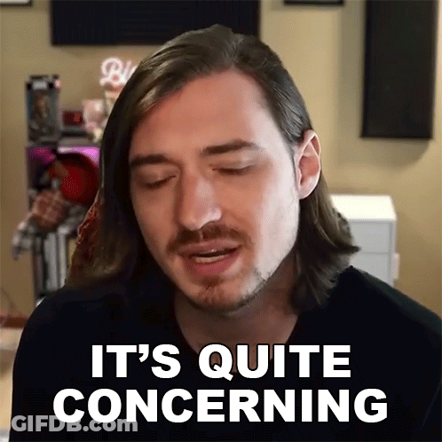 Man With Long Hair And Beard Says It's Concerning GIF