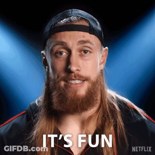 Man With Long Hair And Beard Says It's Fun In Netflix Ad GIF
