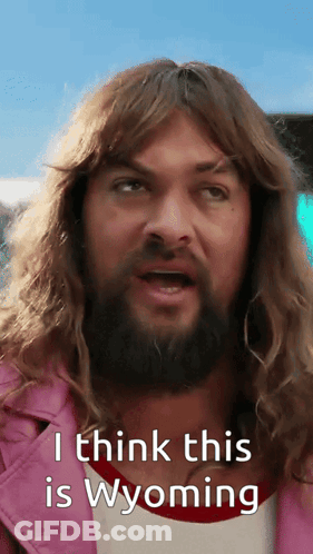 Man With Long Hair And Beard Says This Is Wyoming GIF