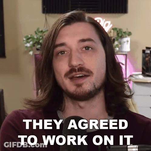 Man With Long Hair And Beard Speaking GIF