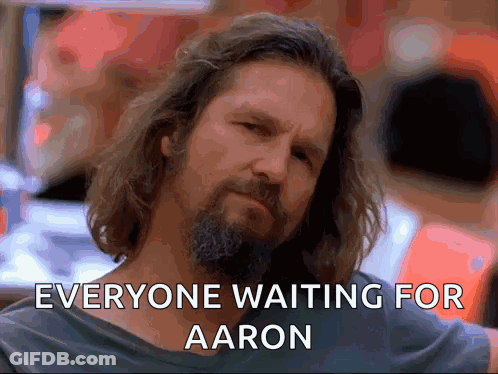 Man With Long Hair And Beard Waiting For Aaron GIF