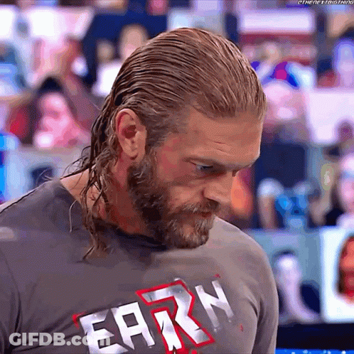 Man With Long Hair And Beard Wearing Earth Shirt GIF