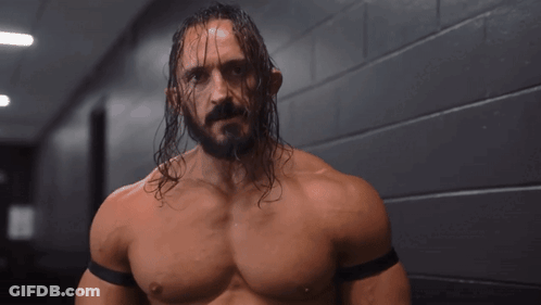 Man With Long Hair And Beard Without Shirt GIF