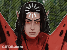 Man With Long Hair And Circle On Forehead GIF